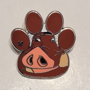 Disney Pin Trading The Lion King Pumbaa Paw Print Hidden Mickey Collection Pin